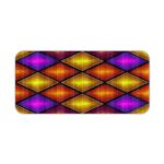 Infidu Artistic Patterns Desk Mat with 3D overlapping diamond shapes in gradient shades of purple, orange, and yellow. Desk Pad kept on a plain white background