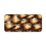 Infidu Artistic Patterns Desk Pad with a dark brown and black wave-like pattern highlighted with golden accents, creating a warm glow. Desk Pad kept on a plain white background