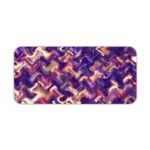 Infidu Artistic Patterns Desk Pad with a purple and pink wavy pattern, accented with white and dark red zigzag lines. Desk Pad kept on a plain white background