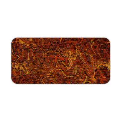 Infidu Artistic Patterns Desk Pad with deep red and orange background and textured abstract designs. Desk Pad kept on a plain white background