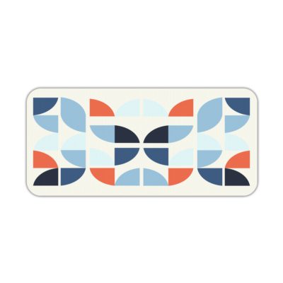 Infidu Artistic Patterns Desk Pad - Whispering Winds Abstract Art with geometric shapes Desk Pad kept on a plain white background