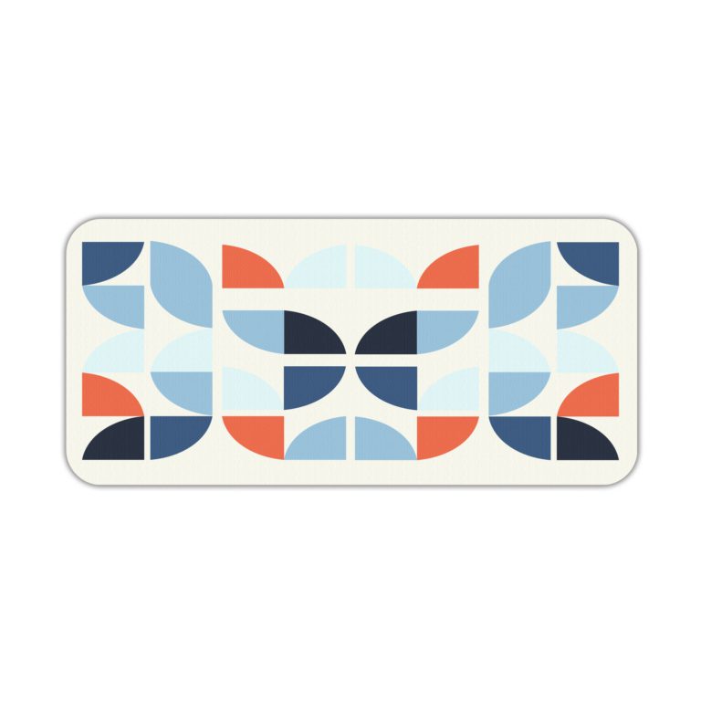 Infidu Artistic Patterns Desk Pad - Whispering Winds Abstract Art with geometric shapes Desk Pad kept on a plain white background