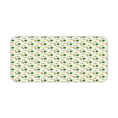 Infidu Artistic Patterns Desk Pad with colorful vector shapes on a white background. Desk Pad kept on a plain white background