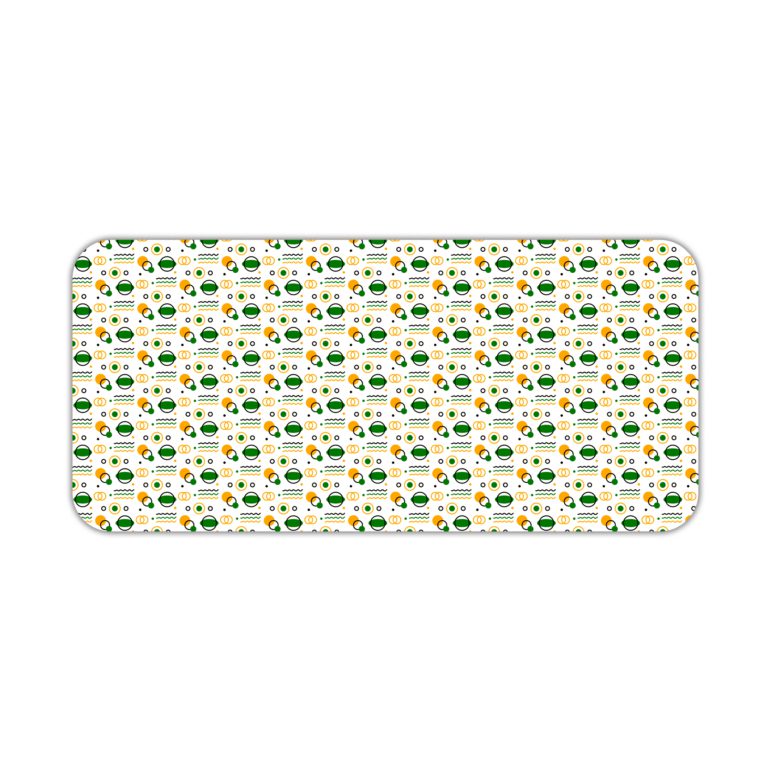 Infidu Artistic Patterns Desk Pad with colorful vector shapes on a white background. Desk Pad kept on a plain white background