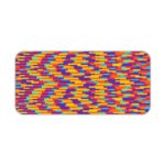 Infidu Artistic Desk Pad with a colorful mosaic pattern of red, yellow, blue, purple, and orange blocks arranged diagonally. Desk Pad kept on a plain white background