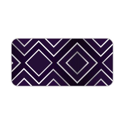 Infidu desk pad with white diamond shapes on a dark purple background Desk Pad kept on a plain white background