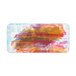 Infidu Artistic Desk Pad with pastel brushstroke patterns in light blue, white, pink, and orange. Desk Pad kept on a plain white background