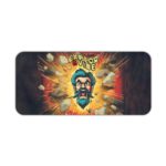 Infidu Artistic Men's Face Desk Pad with Yellow, Blue, and Brown Background Desk Pad kept on a plain white background