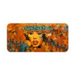 Infidu Artistic Girl’s Face Desk Pad with Vibrant Yellow and Blue Background Desk Pad kept on a plain white background