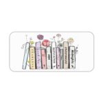 Infidu Vintage Books Animated Desk Pad with White Background and Colorful Flower Desk Pad kept on a plain white background