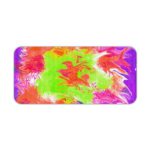 Infidu Artistic Desk Pad with a swirling, marbled design in pink, green, white, and orange. Desk Pad kept on a plain white background