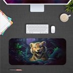 Large Desk Mat and Pad with Tiger Design suited for your Office Desk