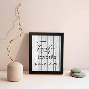 Family art print framed and ready to hang, featuring motivational quotes for family, adding a touch of warmth and love to home decor