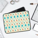 Laptop Sleeves - Knitted Pattern With Beige Background 01