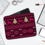 Laptop Sleeves - Knitted Pattern With Purple Background 01