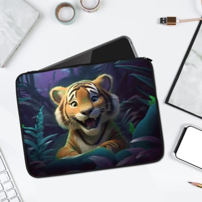 Laptop Sleeve - Artistic Colorful Tiger Art 1