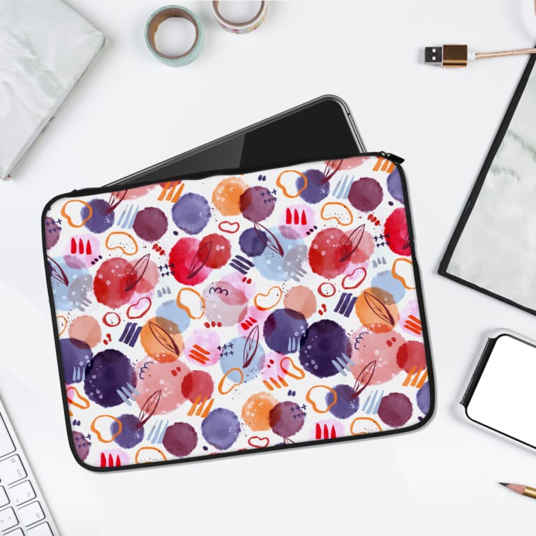 Laptop Sleeves - Painting Pattern With White Background 01