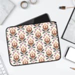 Laptop Sleeves - Vector Texture Pattern With Beige Background 01