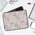 Laptop Sleeve - Boho Pattern With Light Brown Background 01