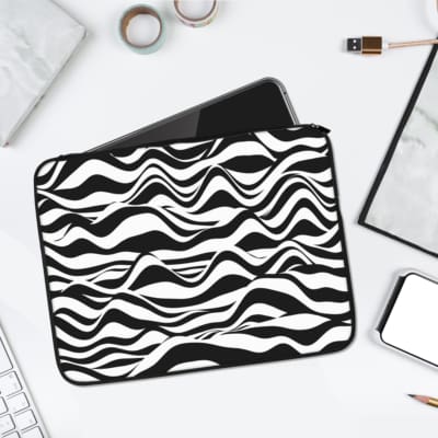 Laptop Sleeve - Vector Wave Illustration Design 1