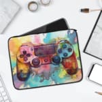 Laptop Sleeve - Multi Colors Gaming Joystick Design 1