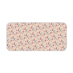 Infidu Boho Pattern Desk Mat with a colorful pattern of abstract shapes and lines in pink, blue, and green. Desk Pad kept on a plain white background