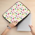 Laptop Sleeve - Kids Pattern Vibrant Learning Zone With Our Cream Background Laptop Sleeves 02