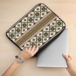 Laptop Sleeves - Knitted Pattern With White Background 02