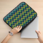 Laptop Sleeves - Knitted Pattern With Blue Background 02