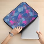 Laptop Sleeves - Painting Pattern With Blue Background 02