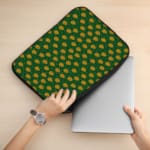 Laptop Sleeves - Vector Texture Pattern With Green Background 02