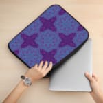 Laptop Sleeves - Vector Texture Pattern With Purple Background 02