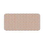 Infidu Geometric Pattern Art Desk Pad with brown diamond shapes and thin lines on a light background, resembling a stylized honeycomb. Desk Pad kept on a plain white background