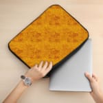 Laptop Sleeves - Vector Texture Pattern With Yellow Background 02