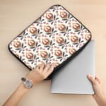 Laptop Sleeves - Vector Texture Pattern With Beige Background 02