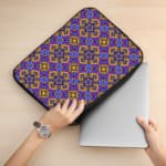 Laptop Sleeves - Vector Texture Pattern With Purple Background 02