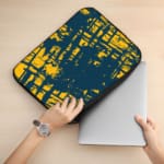 Laptop Sleeves - Vector Pattern With Blue Background 02