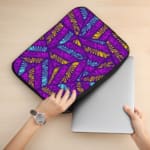 Laptop Sleeves - Vector Pattern With Purple Background 02