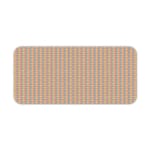 Infidu Geometric Pattern Art Desk Pad featuring small orange diamonds on a light blue background for a retro and modern look. Desk Pad kept on a plain white background