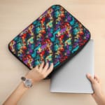 Laptop Sleeves - Vector Pattern With Dark Color Background 02