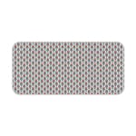 Infidu Geometric Floral Desk Pad with red and white teardrop shapes on a light background for a modern, contemporary look. Desk Pad kept on a plain white background