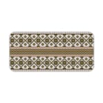 Infidu Knitted Pattern Desk Pad with white background and brown geometric shapes. Desk Pad kept on a plain white background