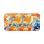 Infidu Desk Pad with an abstract blend of orange, blue, and white, resembling a sunset or colorful sky Desk Pad kept on a plain white background