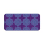 Infidu Desk Pad has a deep purple background and light blue floral or snowflake pattern, adding elegance and style to your workspace. Desk Pad kept on a plain white background