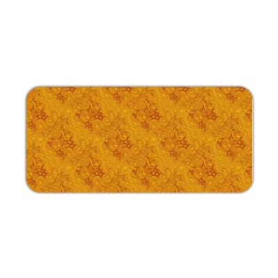 Infidu desk pad with a floral pattern on a yellow background, ideal for adding warmth and style to your workspace. Desk Pad kept on a plain white background