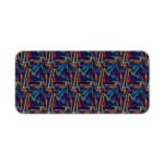 Infidu Vector Pattern Desk Pad with colorful geometric lines on a navy blue background, perfect for modern workspaces. Desk Pad kept on a plain white background