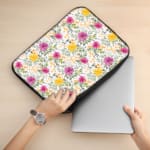 Laptop Sleeve - Floral Pattern With White Background 02