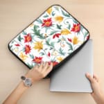 Laptop Sleeve - Floral Pattern With White Background 02