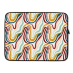 Laptop Sleeve - Geometric Pattern With Colorful Wave Design 03