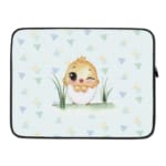 Laptop Sleeve - Kids Pattern With Just Born Chick Laptop Sleeve With Light Blue Background 03